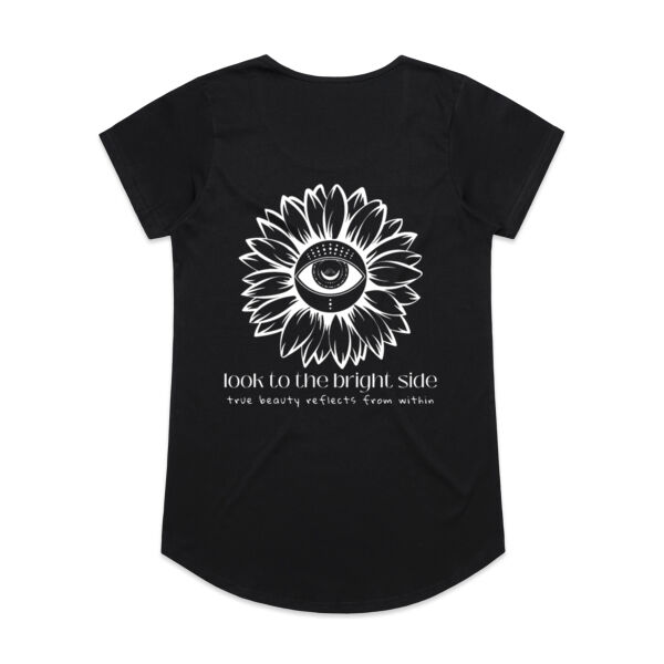 Look to the bright side - Women's Scoop T - White Logo Thumbnail